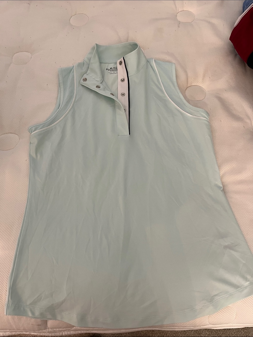 Lady pinseeker golf Sleeveless Snap-Front Polo - Mint size small